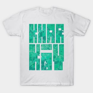 Kharkiv, Ukraine City Map Typography - Watercolor T-Shirt